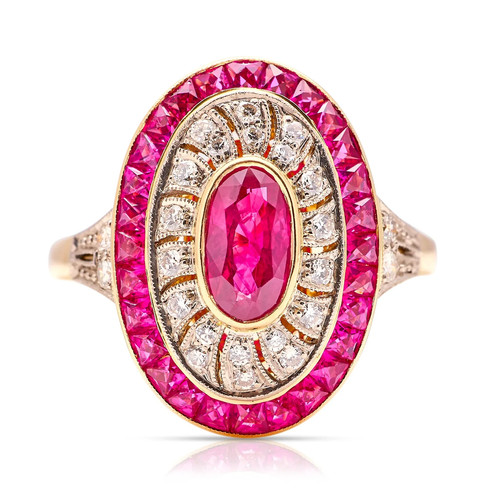 Bague cocktail vintage art