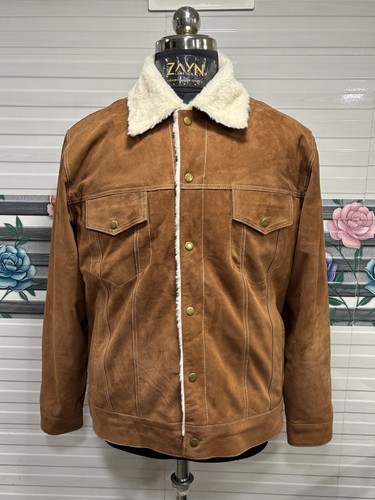 Veste camionneur cuir daim - en,