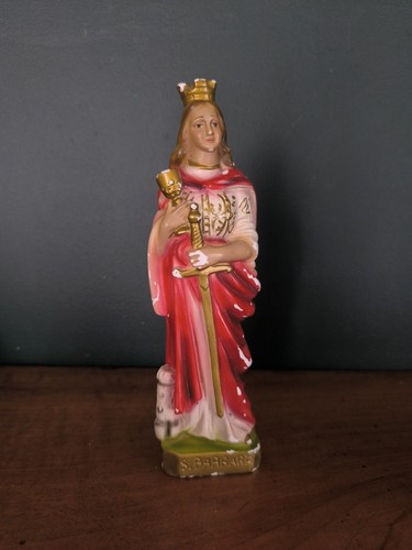 Ancienne statue sainte barbe - ancienne,