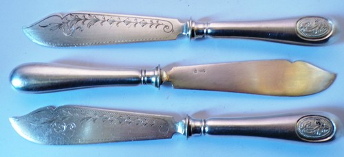 Couteaux argent massif - , 800