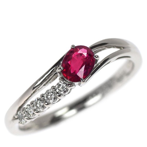 Bague diamant rubis - , sang
