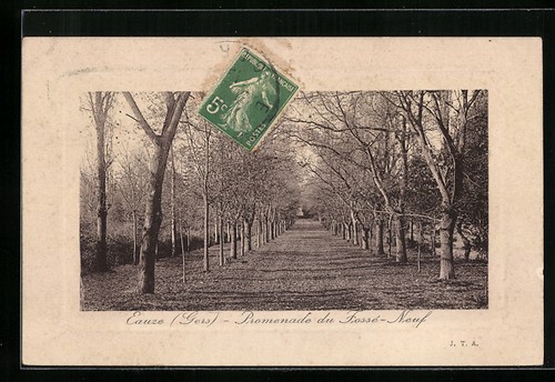Cpa eauze promenade - cpa, du