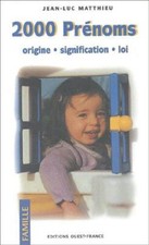 Livre 2000 Prénoms - Origine