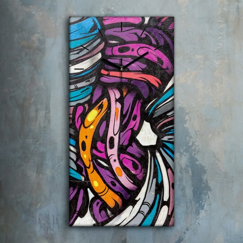 Horloge murale sur - toile, 30x60
