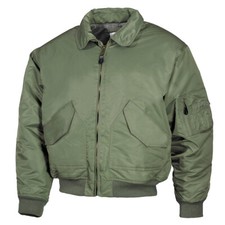 MFH Blouson style aviateur US CWU Homme Militaire Tactique Décontractée OD Green