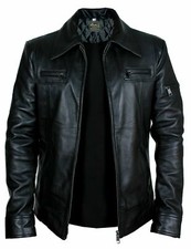 Veste En Cuir Véritable Noir
