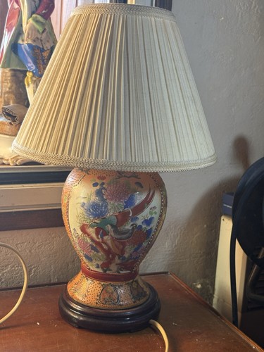 Lampe porcelaine satsuma - lampe,