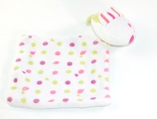 Doudou plat Poisson blanc vert