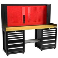 Établi d'atelier avec panneau