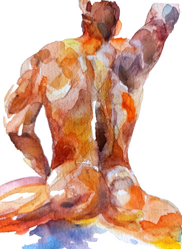 Peinture originale homme - , nu