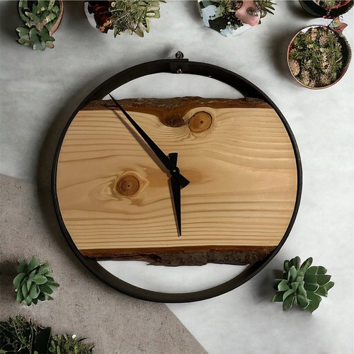 Horloge murale bois et - horloge,