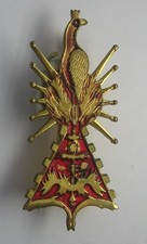 Batterie de l'Ile de Gorée Marine Coloniale Sénégal Paon Insigne Augis