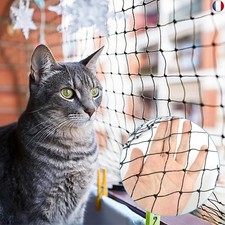 GMMG Filet Chat Balcon sans Perçage, 3 x 4 m Filet de Protection Chat, 