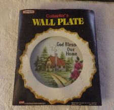 Vintage Nevco Wall Plate God Bless Our Home #2995 7" Japan Diameter New