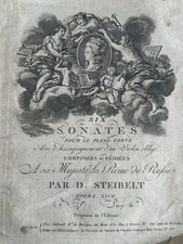 Partition Ancienne XVIlle Siècle Six Sonates Piano Violon - D. Steibelt Musique