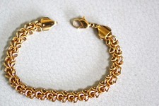 bracelet plaqué or - voir poinçon carré  - 19 gr  - 19,5 cm - très jolie maille