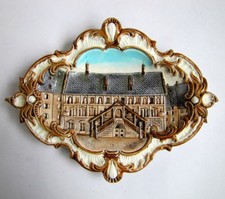 Plaque Murale Mulhouse Hotel de Ville Barbotine WS&S WILHELM SCHILLER & SOHN XIX