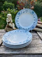 5 Assiettes creuses - BFK, Boch Frères Keramis - Modèle Louis XVI - Terre de Fer