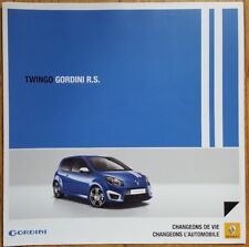 Prospekt / brochure DÉPLIANT RENAULT TWINGO GORDINI RS - 02/2010 - TBE