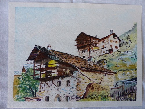 Aquarelle signée chaloin - aquarelle,