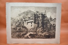 Gravure XXème - Château