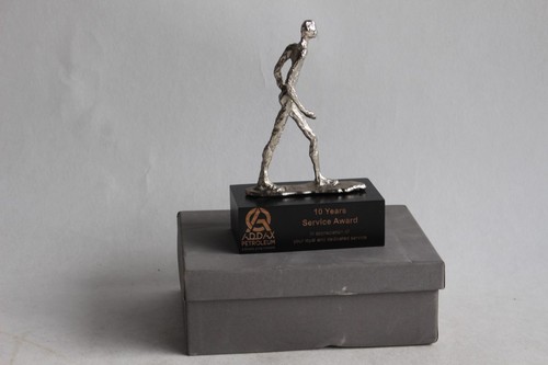 Sculpture bronze argenté