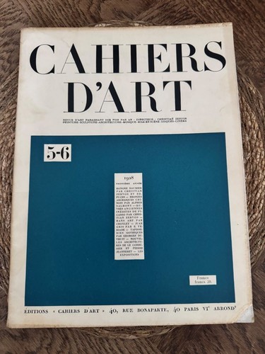 Cahiers art 5 6 - d'art, n°5/6