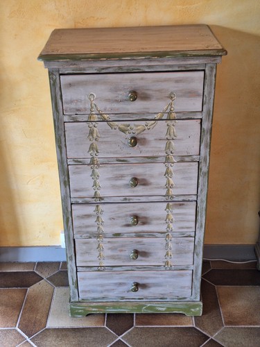 Meuble semainier bois - bois, peint