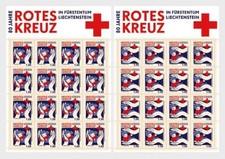 Liechtenstein 2025 80 Years RED CROSS 1945 Rescue Protect donation 2x16v FULL SH