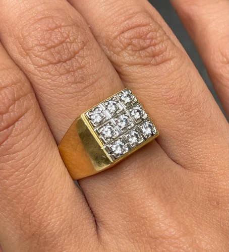 Bague chevalière jaune - chevalière,