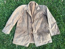 Ancienne Veste Chasse « Dumont D’urville » Toile Cachou Paysan Maquignon Biaude