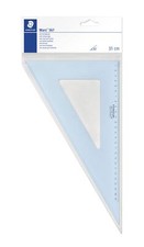 Mars 567 - Equerre Plastique Bleu Transparent 31 Cm 60°/30° Scolaire
