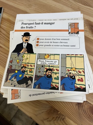 Lot de fiches - lot, tintin
