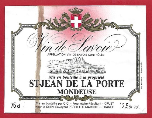 121 etiquette vin - de, savoie