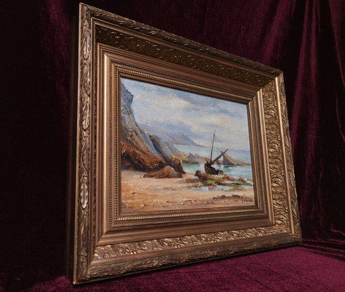 Tableau ancien peinture huile - peinture,