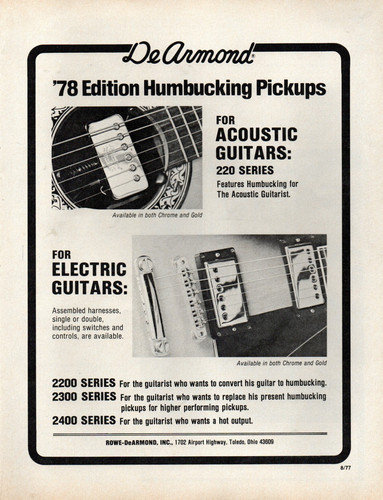 Vtg 70s dearmond pickups - vtg,