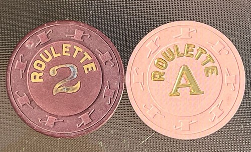Vintage roulette chips - ,, table