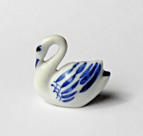 Miniature porcelaine cygne - porcelaine,