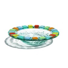 Petit plat rond  en verre Villeroy & Boch modèle Twist Alea Vitrum ø 19.5 cm