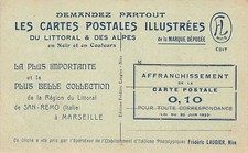 France - NICE (06) Carte Publicitaire Frédéric Laugier - Éditeur de Cartes Posta