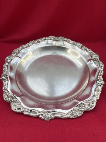 Plat rond métal argenté - plat,