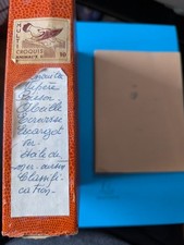  7 ANCIENS TAMPONS SCOLAIRES SUR PLAQUE  1 BOITE MULTI-Croquis animaux II 