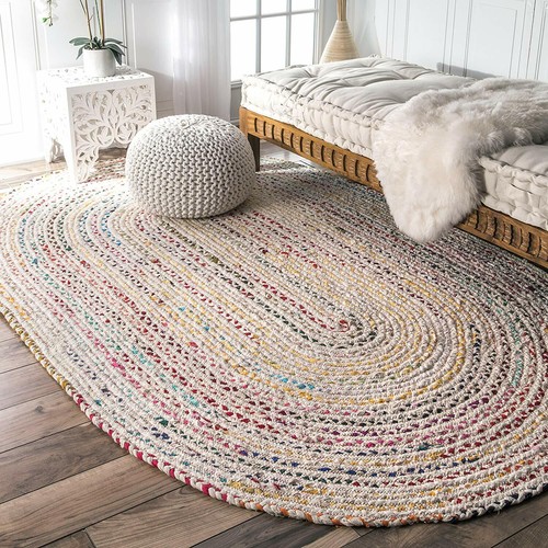 Tapis ovale tressé 100 - , %