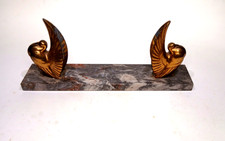 Support photo (ou miroir) marbre et bronze - ART DECO - 33x7x13 cm