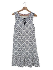 BODEN Robe trapèze Dames Robe T EU 36 blanc cassé-bleu foncé style décontracté