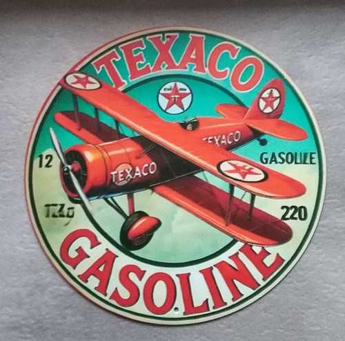 Plaque métal vintage texaco - plaque,