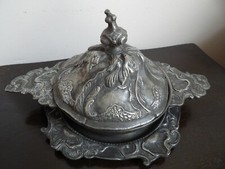 Chaumette Arthur étain 1887 !  ( poinçon de maitre )  écuelle et son dormant