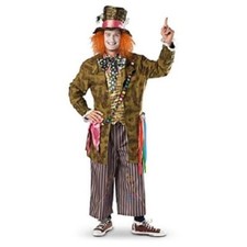 ADULT~S~MAD HATTER COSTUME+HAT+Orange Hair~Alice in Wonderland~NWT~Disney Store