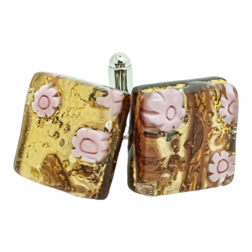 Boutons manchette verre - boutons, en