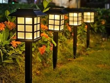 Lumières Solaires Extérieures Lanternes Jardin Allée Terrasse Décoration x4